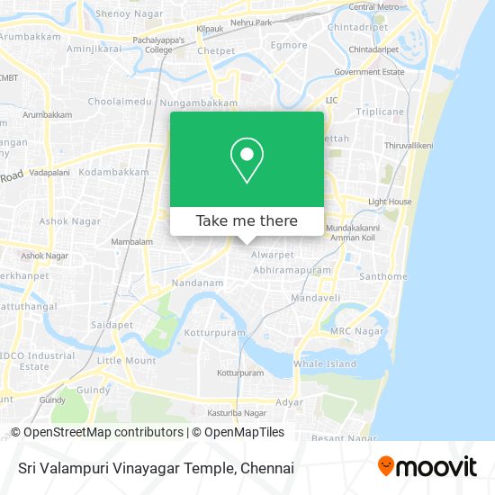 Sri Valampuri Vinayagar Temple map