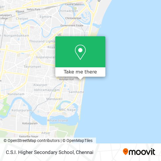 C.S.I. Higher Secondary School map