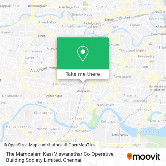 The Mambalam Kasi Viswanathar Co-Operative Building Society Limited map