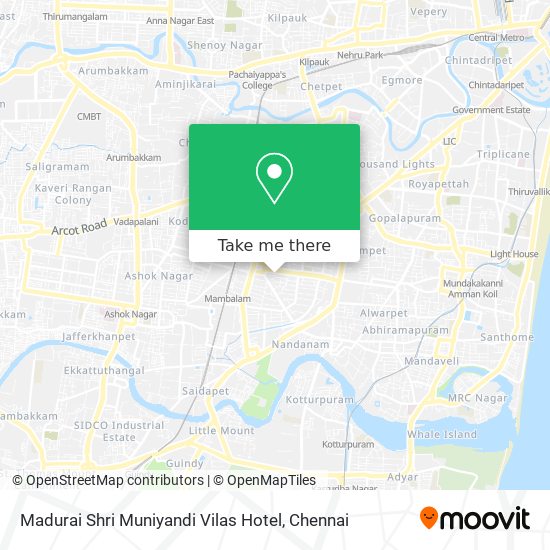 Madurai Shri Muniyandi Vilas Hotel map