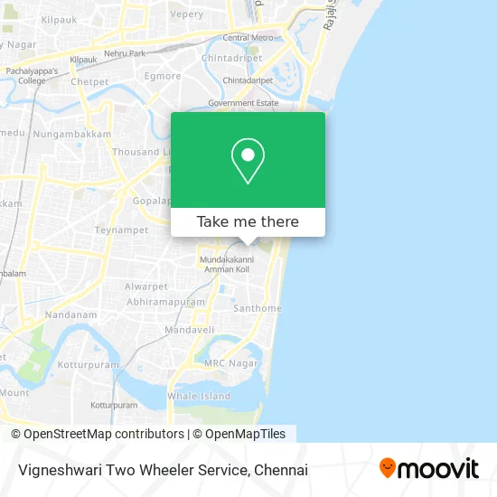 Vigneshwari Two Wheeler Service map