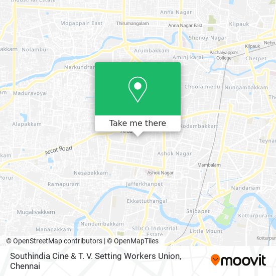 Southindia Cine & T. V. Setting Workers Union map