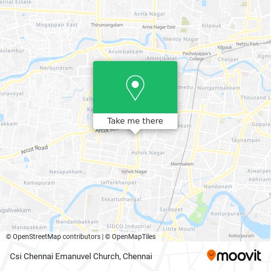 Csi Chennai Emanuvel Church map