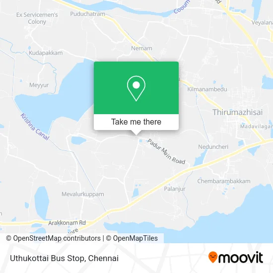 Uthukottai Bus Stop map