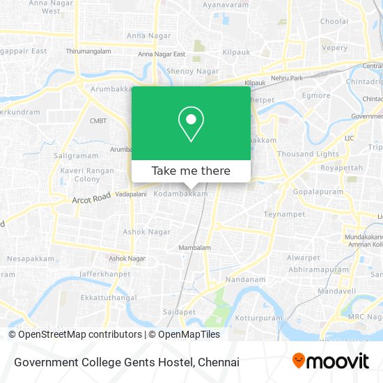 Government College Gents Hostel map