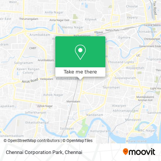 Chennai Corporation Park map