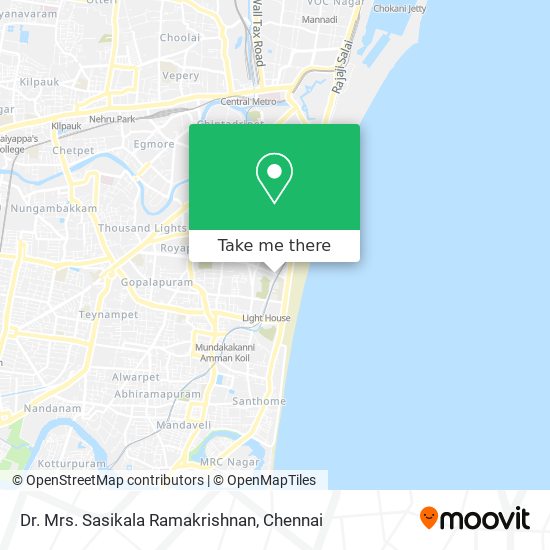 Dr. Mrs. Sasikala Ramakrishnan map