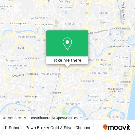 P. Sohanlal Pawn Broker Gold & Silver map