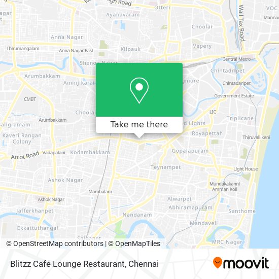 Blitzz Cafe Lounge Restaurant map
