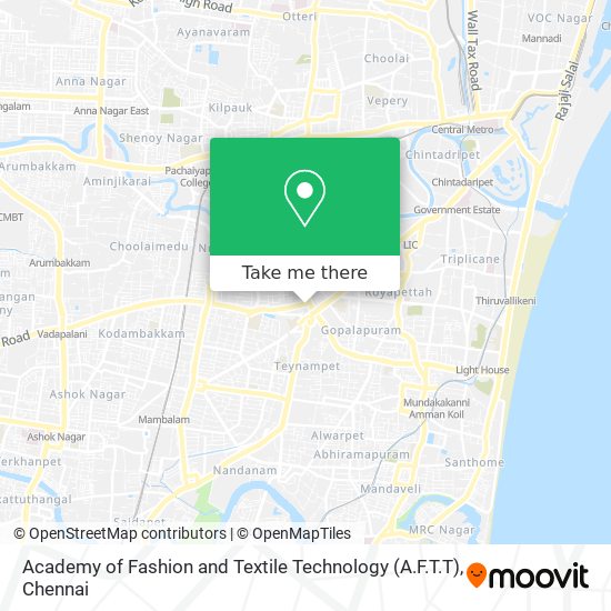 Academy of Fashion and Textile Technology (A.F.T.T) map