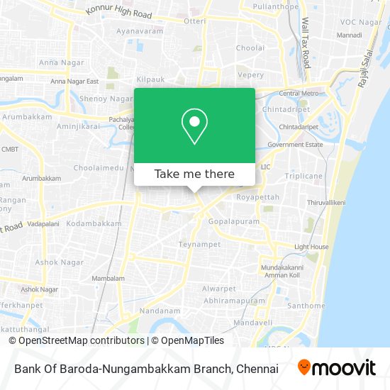 Bank Of Baroda-Nungambakkam Branch map