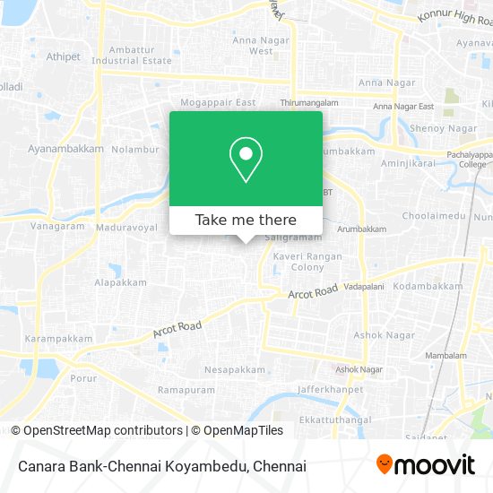 Canara Bank-Chennai Koyambedu map