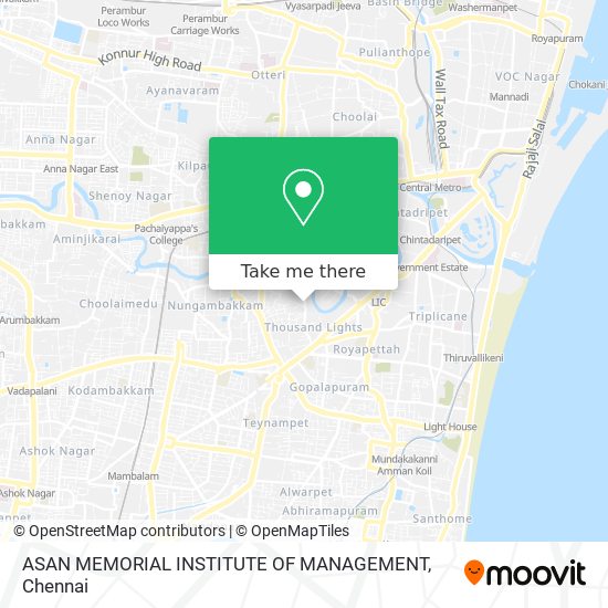 ASAN MEMORIAL INSTITUTE OF MANAGEMENT map