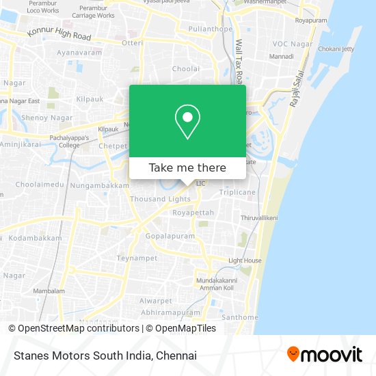 Stanes Motors South India map