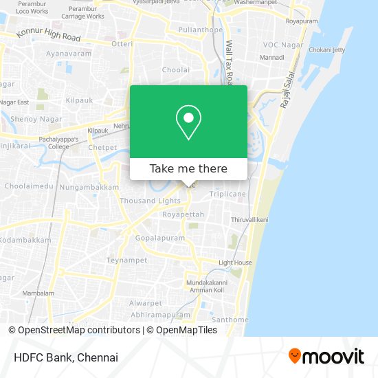 HDFC Bank map