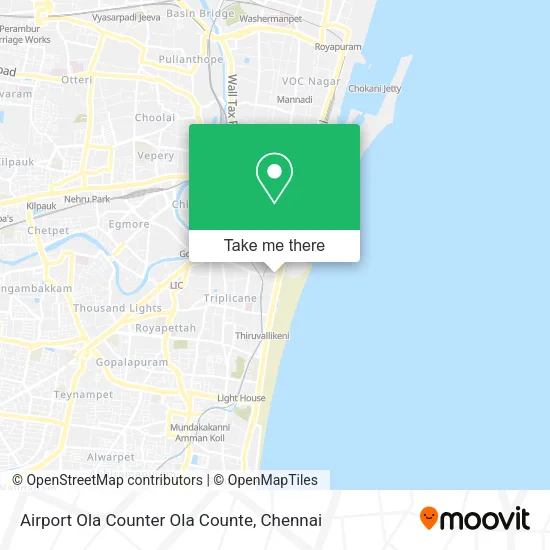 Airport Ola Counter Ola Counte map
