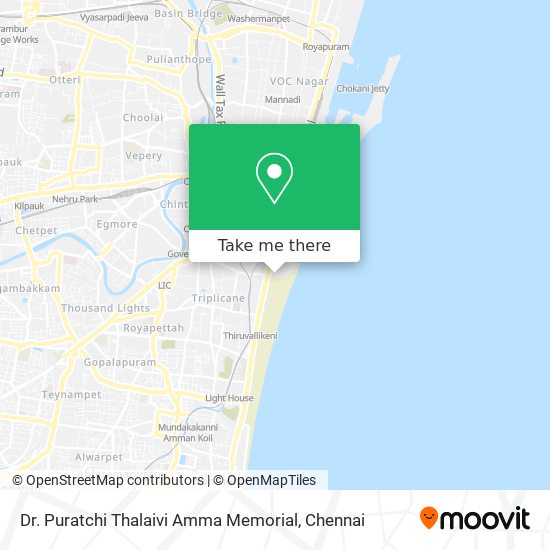 Dr. Puratchi Thalaivi Amma Memorial map
