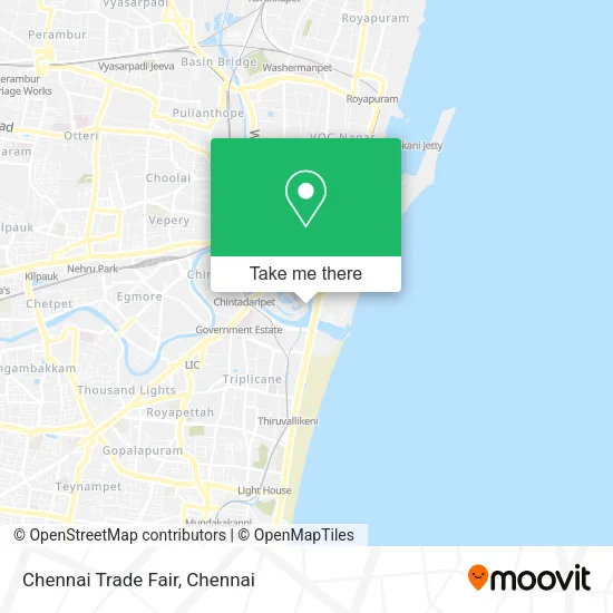 Chennai Trade Fair map