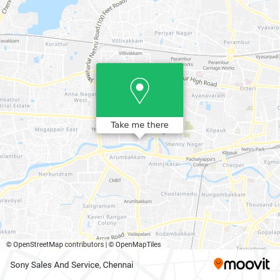 Sony Sales And Service map