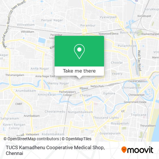 TUCS Kamadhenu Cooperative Medical Shop map