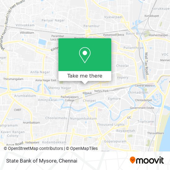 State Bank of Mysore map