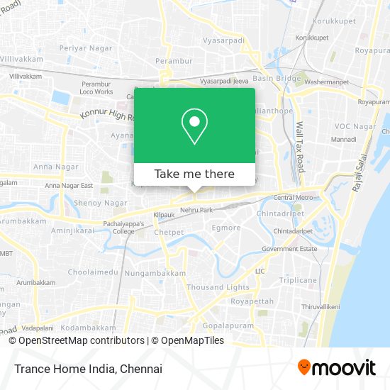 Trance Home India map