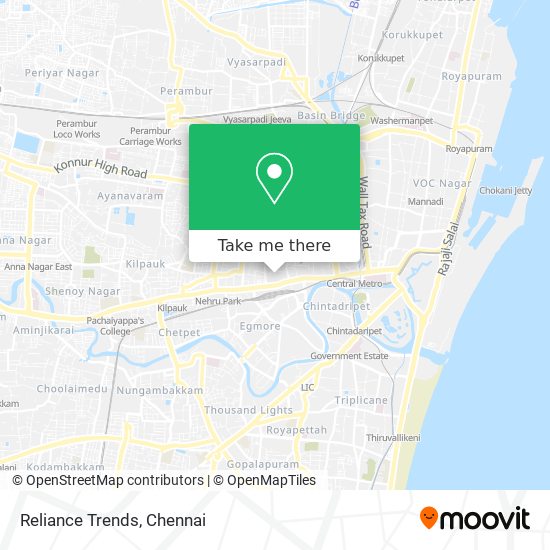 Reliance Trends map