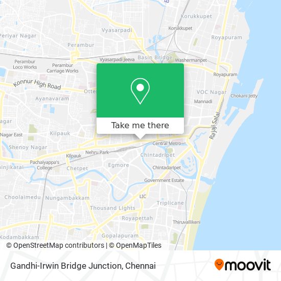 Gandhi-Irwin Bridge Junction map