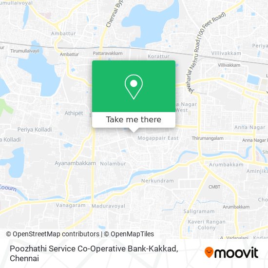 Poozhathi Service Co-Operative Bank-Kakkad map