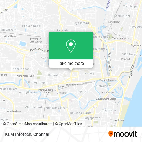KLM Infotech map