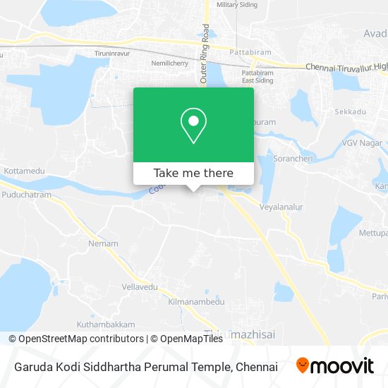 Garuda Kodi Siddhartha Perumal Temple map