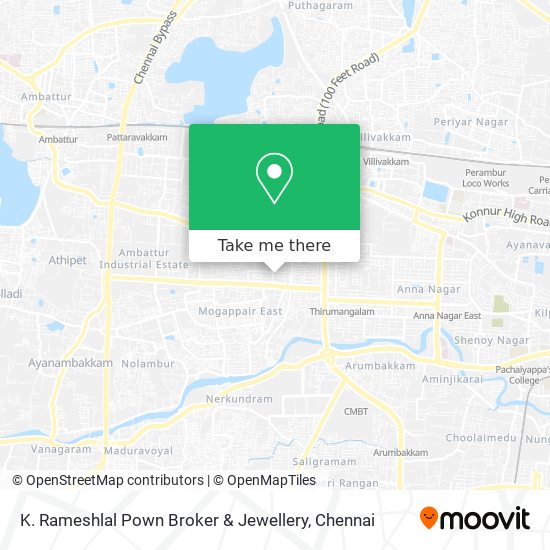 K. Rameshlal Pown Broker & Jewellery map