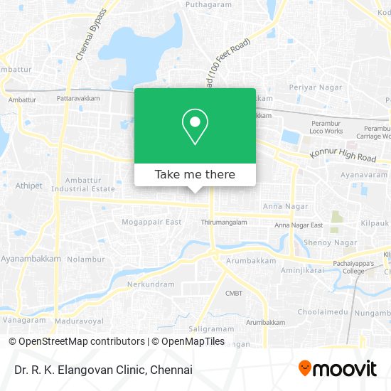 Dr. R. K. Elangovan Clinic map