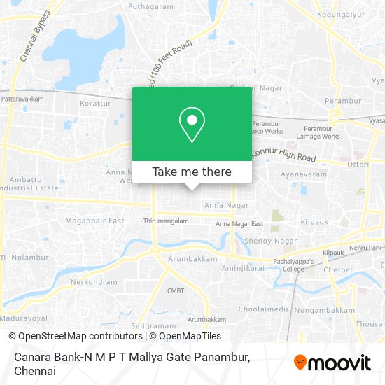 Canara Bank-N M P T Mallya Gate Panambur map