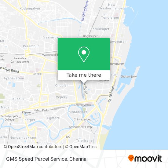 GMS Speed Parcel Service map