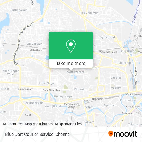 Blue Dart Courier Service map