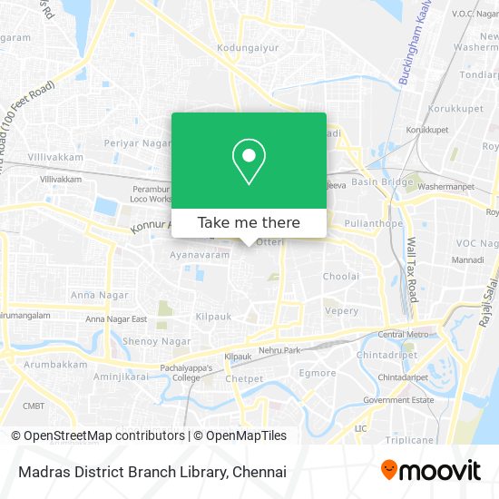 Madras District Branch Library map