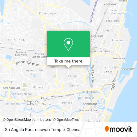 Sri Angala Parameswari Temple map