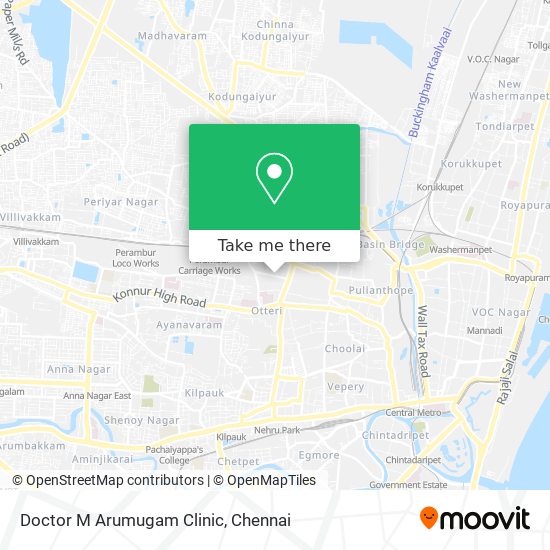 Doctor M Arumugam Clinic map