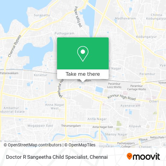 Doctor R Sangeetha Child Specialist map