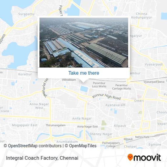 Integral Coach Factory map