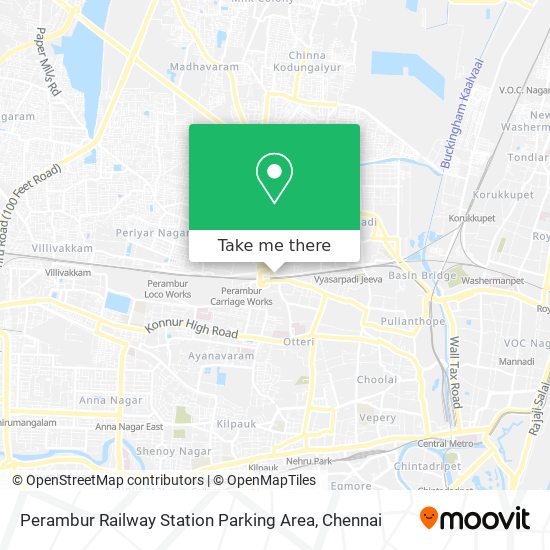 Perambur Railway Station Parking Area map