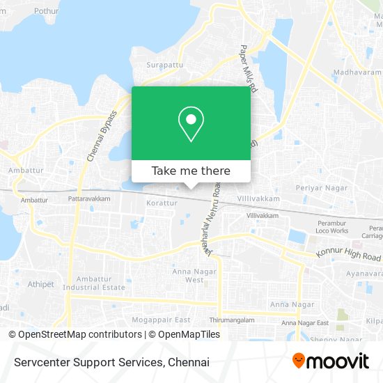 Servcenter Support Services map