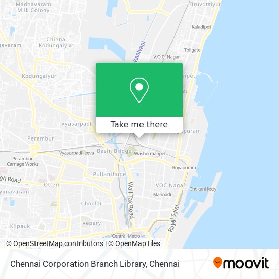 Chennai Corporation Branch Library map