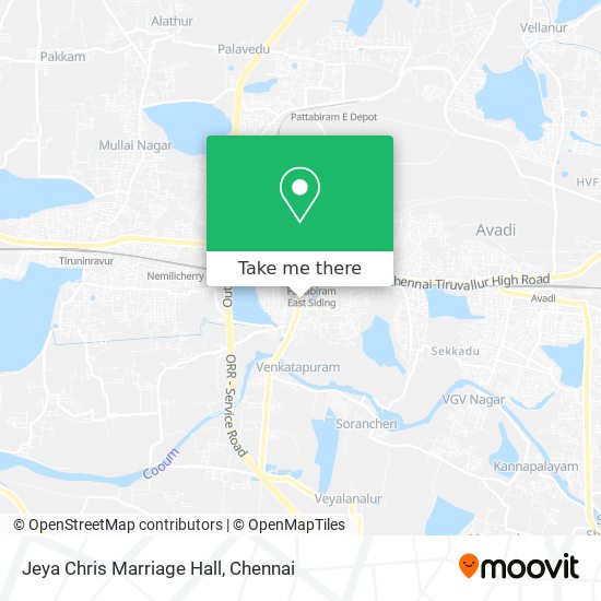 Jeya Chris Marriage Hall map