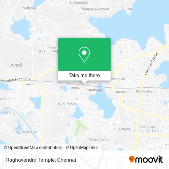 Raghavendra Temple map