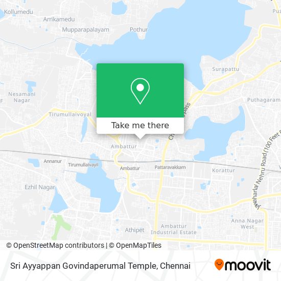 Sri Ayyappan Govindaperumal Temple map