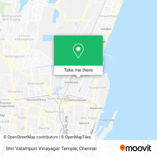 Shri Valampuri Vinayagar Temple map