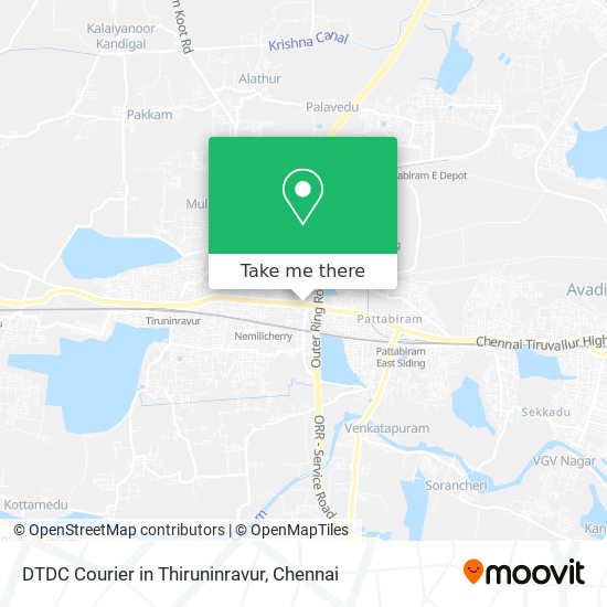 DTDC Courier in Thiruninravur map