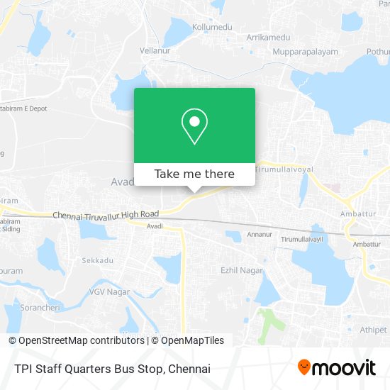TPI Staff Quarters Bus Stop map